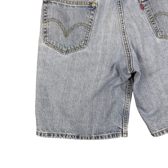 Y2K Levis 550 Relaxed Fit Denim Shorts Mens 34 Light Wash Blue Jeans Jorts VTG - Picture 9 of 16